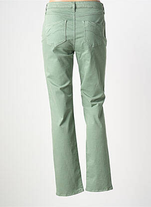 Pantalon slim tissage popeline taille normale vert GUY DUBOUIS femme