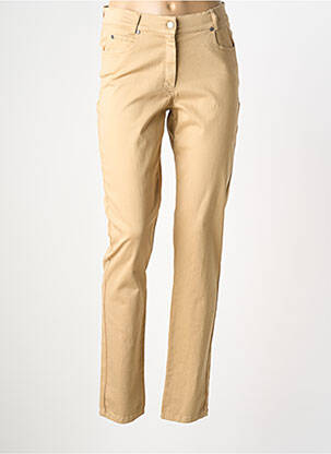 Pantalon slim tissage popeline taille normale beige MERI & ESCA femme