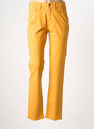 Pantalon slim stretch taille normale jaune GUY DUBOUIS femme