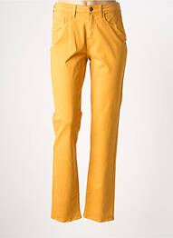 Pantalon slim stretch taille normale jaune GUY DUBOUIS femme