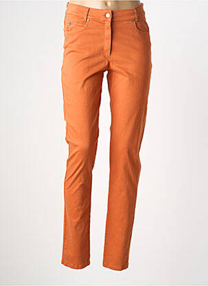 Pantalon slim stretch taille normale orange GUY DUBOUIS femme