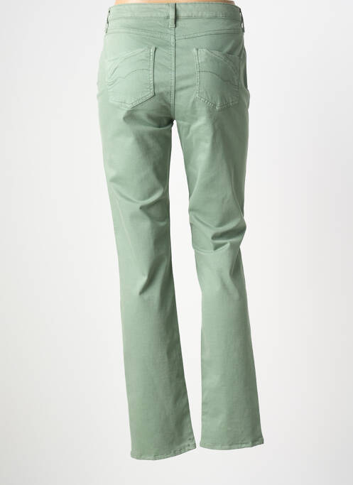 Pantalon slim tissage popeline taille normale vert GUY DUBOUIS femme