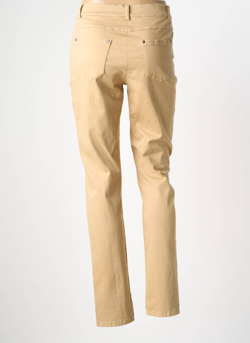 Pantalon slim tissage popeline taille normale beige MERI & ESCA femme