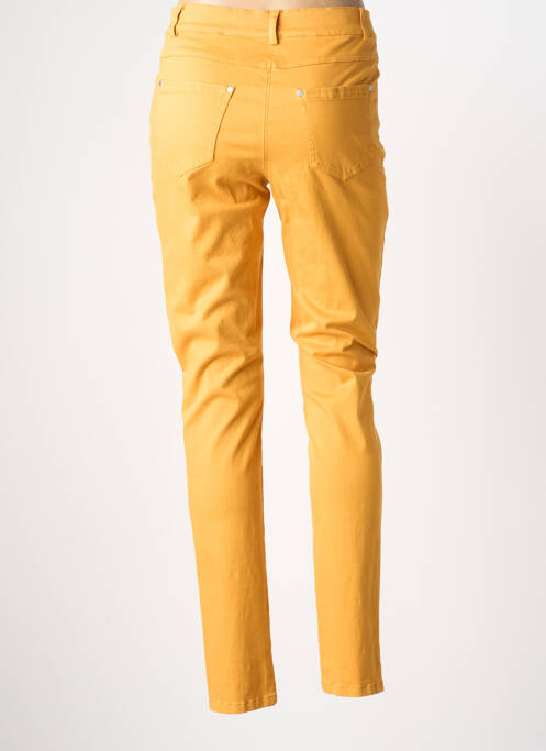 Pantalon slim stretch taille normale jaune GUY DUBOUIS femme