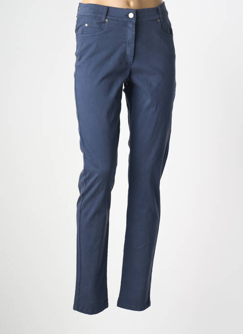 Pantalon slim stretch taille normale bleu GUY DUBOUIS femme