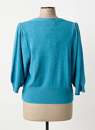 Gilet manches longues manches 3/4 bleu COULEURS DU TEMPS femme
