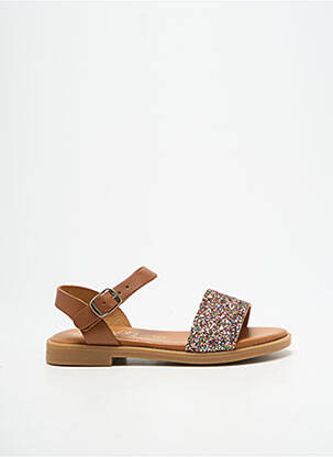 Sandales/nu pieds tissage tissage pailleté chiquet marron CARLA TORTOSA fille
