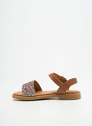 Sandales/nu pieds tissage tissage pailleté chiquet marron CARLA TORTOSA fille