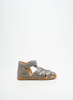 Sandales/nu pieds tissage satiné bout rond gris BOPY garçon