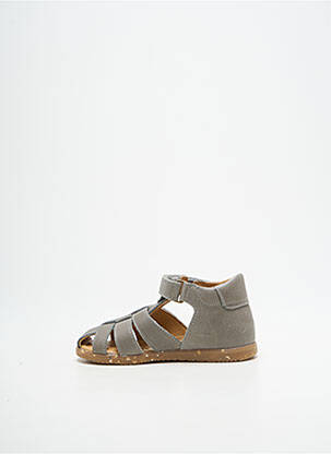 Sandales/nu pieds tissage satiné bout rond gris BOPY garçon