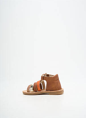 Sandales/nu pieds tissage tissage pailleté chiquet marron BOPY fille