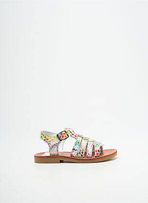 Sandales/nu pieds impression chiquet gris BOPY fille