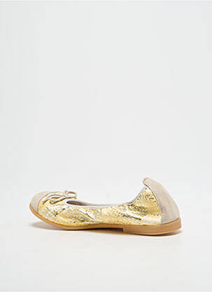 Ballerines tissage satiné chiquet or BOPY fille
