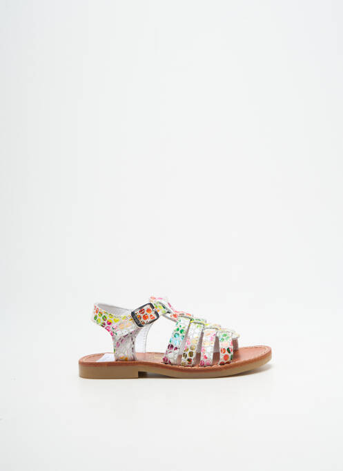 Sandales/nu pieds impression chiquet gris BOPY fille