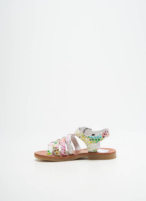 Sandales/nu pieds impression chiquet gris BOPY fille