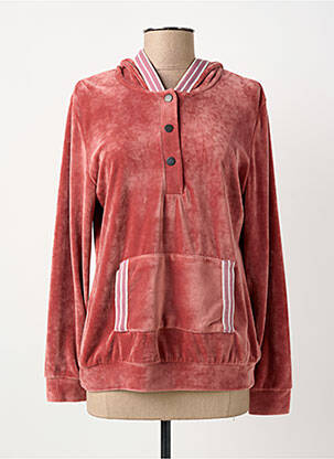 Sweat-shirt à capuche poches manches longues rose MERI & ESCA femme