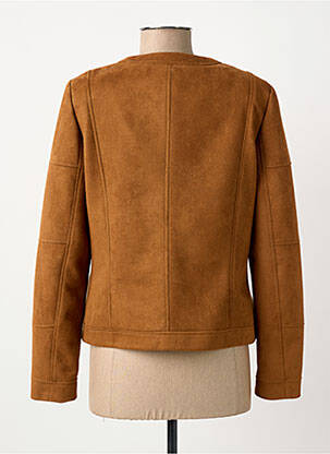 Veste casual col rond marron GUY DUBOUIS femme