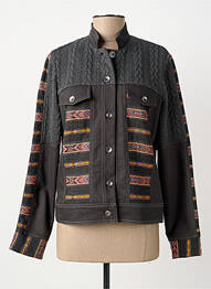 Veste casual col rond gris MERI & ESCA femme