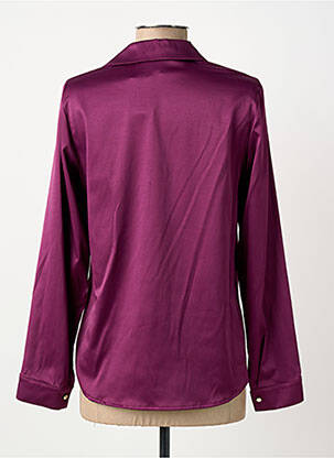 Chemisier coupe droite manches longues violet GREGORY PAT femme