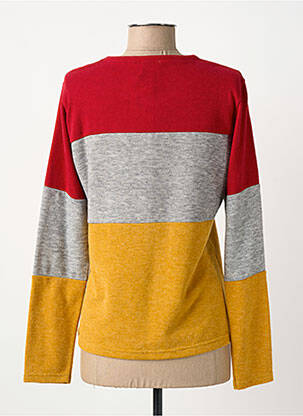 Pull coupe droite manches longues rouge GUY DUBOUIS femme