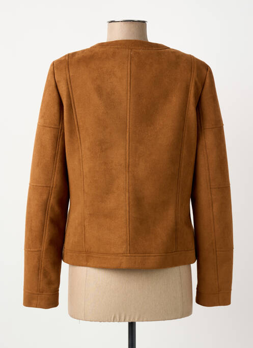 Veste casual col rond marron GUY DUBOUIS femme