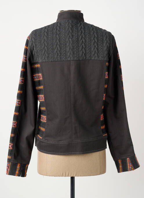 Veste casual col rond gris MERI & ESCA femme