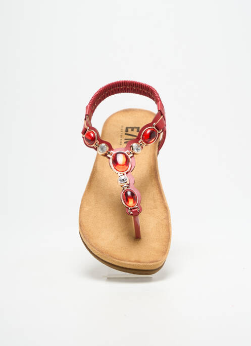 Tongs rouge ELUE PAR NOUS femme