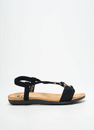 Sandales/nu pieds bout ouvert talon plat jusqu'à 3cm noir ELUE PAR NOUS femme