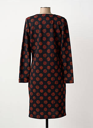 Robe mi-longue manches longues manches longues bleu GUY DUBOUIS femme