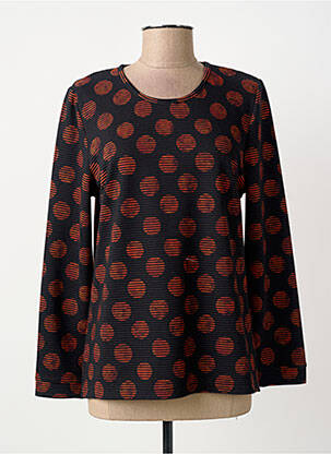 Pull coupe droite manches longues bleu GUY DUBOUIS femme