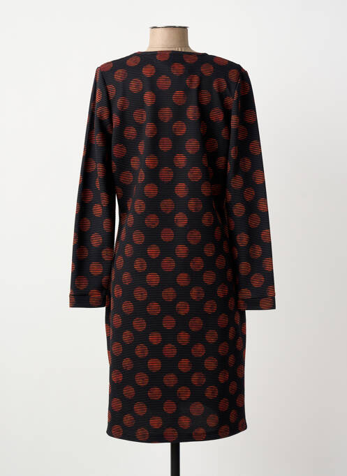 Robe mi-longue manches longues manches longues bleu GUY DUBOUIS femme