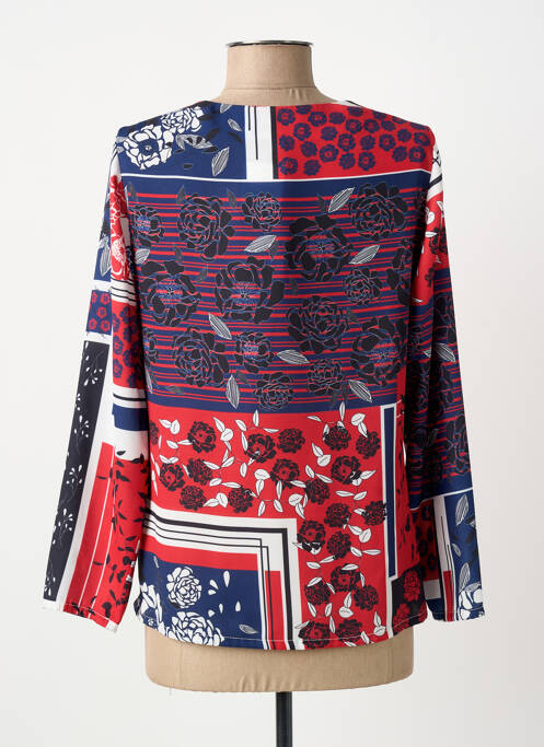 Blouse imprimé fantaisie manches longues bleu GREGORY PAT femme