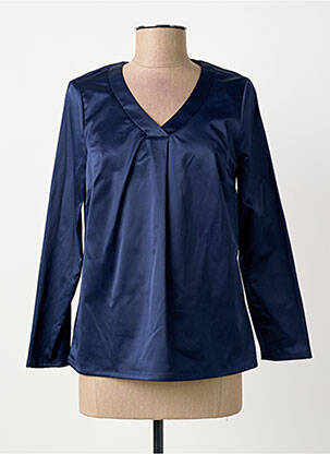 Blouse manches longues manches longues bleu GREGORY PAT femme