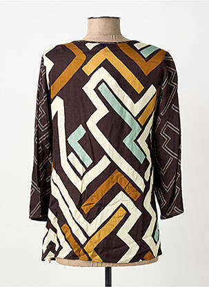 Top imprimé fantaisie manches longues marron MERI & ESCA femme