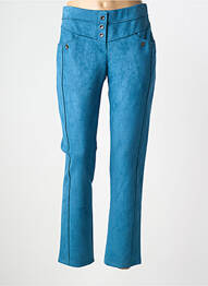 Pantalon slim taille élastique taille normale bleu GUY DUBOUIS femme