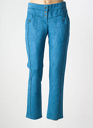 Pantalon slim taille élastique taille normale bleu GUY DUBOUIS femme