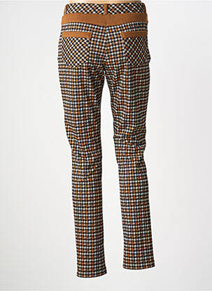 Pantalon slim taille élastique taille normale marron MERI & ESCA femme