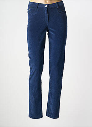 Pantalon slim stretch taille normale bleu GUY DUBOUIS femme