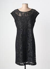 Robe mi-longue manches courtes manches courtes noir GUY DUBOUIS femme