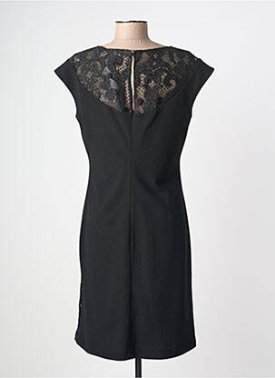 Robe mi-longue manches courtes manches courtes noir GUY DUBOUIS femme