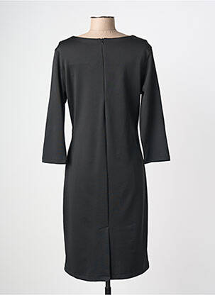 Robe mi-longue manches longues manches longues noir GUY DUBOUIS femme
