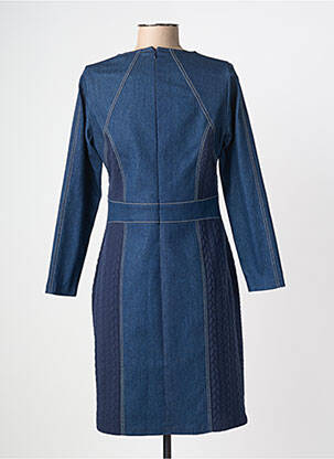 Robe mi-longue manches longues manches longues bleu MERI & ESCA femme