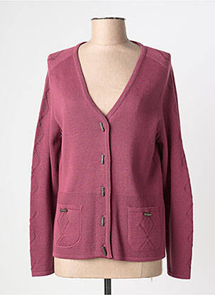 Gilet manches longues coupe cintrée violet PAUPORTÉ femme