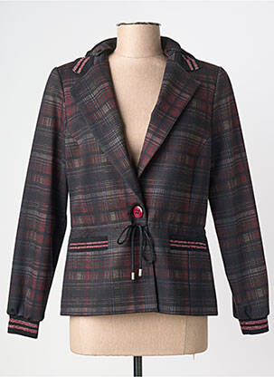 Veste casual col tailleur noir MERI & ESCA femme