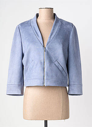 Veste casual tissage suedine bleu MERI & ESCA femme