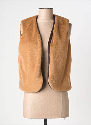 Gilet sans manche coupe cintrée marron MERI & ESCA femme