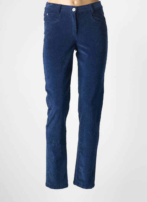 Pantalon slim stretch taille normale bleu GUY DUBOUIS femme