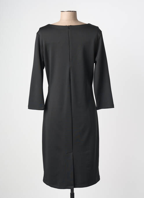 Robe mi-longue manches longues manches longues noir GUY DUBOUIS femme