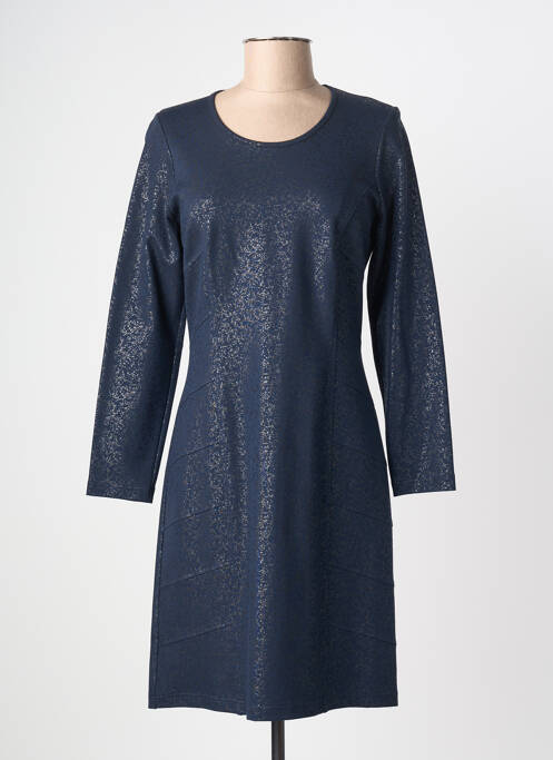Robe mi-longue manches longues manches longues bleu MERI & ESCA femme