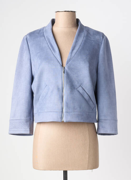 Veste casual tissage suedine bleu MERI & ESCA femme